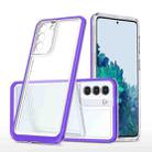 For Samsung Galaxy S21 5G Bright Series Clear Acrylic + PC+TPU Shockproof Case(Purple) - 1