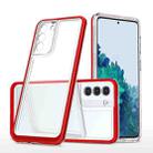 For Samsung Galaxy S21+ 5G Bright Series Clear Acrylic + PC+TPU Shockproof Case(Red) - 1