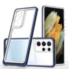 For Samsung Galaxy S21 Ultra 5G Bright Series Clear Acrylic + PC+TPU Shockproof Case(Navy Blue) - 1