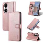 For Huawei P50 AZNS Skin Feel Calf Texture Horizontal Flip Leather Case with Card Slots & Holder & Wallet(Rose Gold) - 1