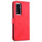 For Honor V40 AZNS Skin Feel Calf Texture Horizontal Flip Leather Case with Card Slots & Holder & Wallet(Red) - 3