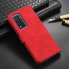 For Honor V40 AZNS Skin Feel Calf Texture Horizontal Flip Leather Case with Card Slots & Holder & Wallet(Red) - 6