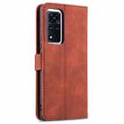 For Honor V40 AZNS Skin Feel Calf Texture Horizontal Flip Leather Case with Card Slots & Holder & Wallet(Brown) - 3