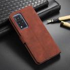 For Honor V40 AZNS Skin Feel Calf Texture Horizontal Flip Leather Case with Card Slots & Holder & Wallet(Brown) - 6