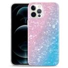 For iPhone 13 Pro Max Gradient Color Shell Texture IMD TPU Shockproof Case (Gradient Pink Blue) - 1