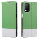 For OPPO Realme 8 5G Cross Texture Magnetic Horizontal Flip Leather Case with Card Slots & Holder & Wallet(Green) - 1