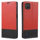 For OPPO Realme C15 Cross Texture Magnetic Horizontal Flip Leather Case with Card Slots & Holder & Wallet(Red) - 1