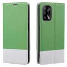 For OPPO A74 Cross Texture Magnetic Horizontal Flip Leather Case with Card Slots & Holder & Wallet(Green) - 1