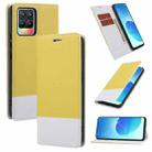 For OPPO Realme 8 Cross Texture Magnetic Horizontal Flip Leather Case with Card Slots & Holder & Wallet(Yellow) - 1