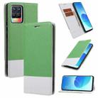 For OPPO Realme 8 Cross Texture Magnetic Horizontal Flip Leather Case with Card Slots & Holder & Wallet(Green) - 1