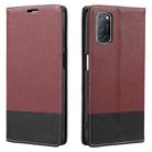 For OPPO A52 Cross Texture Magnetic Horizontal Flip Leather Case with Card Slots & Holder & Wallet(Wine Red) - 1