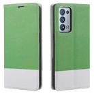 For OPPO Reno6 Pro+ 5G Cross Texture Magnetic Horizontal Flip Leather Case with Card Slots & Holder & Wallet(Green) - 1