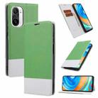 For Xiaomi Redmi K40 Cross Texture Magnetic Horizontal Flip Leather Case with Card Slots & Holder & Wallet(Green) - 1