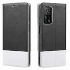 For Xiaomi Mi 10T 5G Cross Texture Magnetic Horizontal Flip Leather Case with Card Slots & Holder & Wallet(Black) - 1