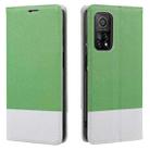 For Xiaomi Mi 10T 5G Cross Texture Magnetic Horizontal Flip Leather Case with Card Slots & Holder & Wallet(Green) - 1