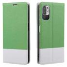 For Xiaomi Redmi Note 10 5G Cross Texture Magnetic Horizontal Flip Leather Case with Card Slots & Holder & Wallet(Green) - 1