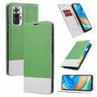 For Xiaomi Redmi Note 10 Pro Cross Texture Magnetic Horizontal Flip Leather Case with Card Slots & Holder & Wallet(Green) - 1