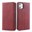 For iPhone 11 Diaobaolee Gemini Magnetic Buckle Horizontal Flip Leather Case with Holder & Card Slots(Red) - 1