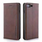 For iPhone SE 2022 / SE 2020 / 8 / 7 Diaobaolee Gemini Magnetic Buckle Horizontal Flip Leather Case with Holder & Card Slots(Brown) - 1