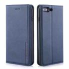 For iPhone 8 Plus / 7 Plus Diaobaolee Gemini Magnetic Buckle Horizontal Flip Leather Case with Holder & Card Slots(Blue) - 1