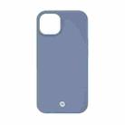 For iPhone 13 MOMAX Liquid Silicone Magnetic Shockproof Case(Light Blue) - 1