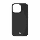 For iPhone 13 Pro MOMAX Liquid Silicone Magnetic Shockproof Case (Black) - 1