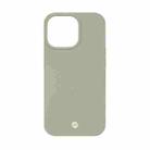 For iPhone 13 Pro MOMAX Liquid Silicone Magnetic Shockproof Case (khaki) - 1