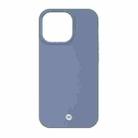 For iPhone 13 Pro MOMAX Liquid Silicone Magnetic Shockproof Case  Max(Light Blue) - 1