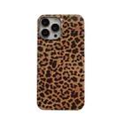 For iPhone 13 Leopard Pattern Non-full Coverage TPU Protective Case(Brown) - 1