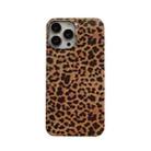 For iPhone 13 Pro Max Leopard Pattern Non-full Coverage TPU Protective Case (Brown) - 1
