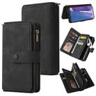 For Samsung Galaxy Note20 Skin Feel PU + TPU Horizontal Flip Leather Case with Holder & 15 Cards Slot & Wallet & Zipper Pocket & Lanyard(Black) - 1