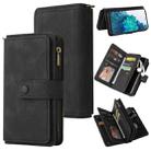 For Samsung Galaxy S20 FE Skin Feel PU + TPU Horizontal Flip Leather Case with Holder & 15 Cards Slot & Wallet & Zipper Pocket & Lanyard(Black) - 1