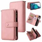 For Samsung Galaxy S20 FE Skin Feel PU + TPU Horizontal Flip Leather Case with Holder & 15 Cards Slot & Wallet & Zipper Pocket & Lanyard(Pink) - 1