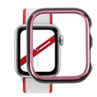 Dual-color Electroplating PC Protective Watch Case For Apple Watch Series 7 & 6 & SE & 5 & 4 44mm(Pink Edge + Black Bottom) - 1