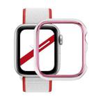 Dual-color Electroplating PC Protective Watch Case For Apple Watch Series 3 & 2 & 1 42mm(Pink Edge + White Base) - 1