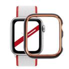 Dual-color Electroplating PC Protective Watch Case For Apple Watch Series 3 & 2 & 1 42mm(Rose Gold Edge + Black Bottom) - 1