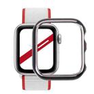 Dual-color Electroplating PC Protective Watch Case For Apple Watch Series 3 & 2 & 1 42mm(Silver Edge + Black Background) - 1