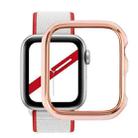 Dual-color Electroplating PC Protective Watch Case For Apple Watch Series 3 & 2 & 1 42mm(Rose Gold Edge + Foundation) - 1