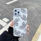 For iPhone 13 Pro Max IMD Half-coverage TPU Protective Case (White Tiger) - 1