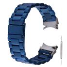 For Samsung Galaxy Watch4 / Watch4 Classic Three Strains Steel Watch Band (Blue) - 1
