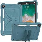 Pure Color PC + Silicone Anti-drop Protective Case with Butterfly Shape Holder & Pen Slot For iPad 9.7 2018 & 2017 / Pro 9.7 inch / Air 2 / 6(Dark Green) - 1