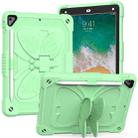 Pure Color PC + Silicone Anti-drop Protective Case with Butterfly Shape Holder & Pen Slot For iPad 9.7 2018 & 2017 / Pro 9.7 inch / Air 2 / 6(Fresh Green) - 1