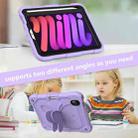 For iPad mini 6 Pure Color PC + Silicone Anti-drop Protective Tablet Case with Butterfly Shape Holder & Pen Slot(Light Purple) - 6
