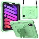 For iPad mini 6 Pure Color PC + Silicone Anti-drop Protective Tablet Case with Butterfly Shape Holder & Pen Slot(Fresh Green) - 1