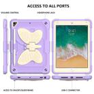 Beige PC + Silicone Anti-drop Protective Case with Butterfly Shape Holder & Pen Slot For iPad 9.7 2018 & 2017 / Pro 9.7 inch / Air 2 / 6(Beige + Light Purple) - 2