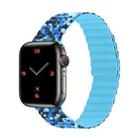 Magnetic Camouflage Silicone Strap Watch Band For Apple Watch Series 7 & 6 & SE & 5 & 4 40mm/3 & 2 & 1 38mm (Navy) - 1