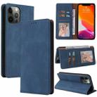 For iPhone 12 mini Simple Suction Closure Horizontal Flip Leather Case with Holder & Card Slot & Wallet (Blue) - 1