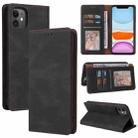 Simple Suction Closure Horizontal Flip Leather Case with Holder & Card Slot & Wallet For iPhone 11(Black) - 1