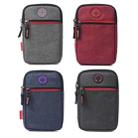 For 5.5-6.5 inch Mobile Phones Universal Canvas Waist Bag with Shoulder Strap & Earphone Jack(Red) - 2