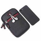 For 5.5-6.5 inch Mobile Phones Universal Canvas Waist Bag with Shoulder Strap & Earphone Jack(Red) - 6